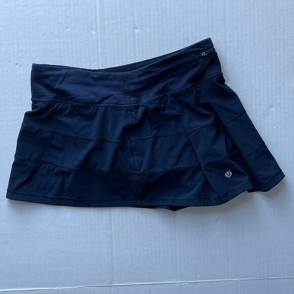 Lululemon Pace Rival Mid Rise Skirt 12" Length Built-In Shorts Tennis Golf Skort - Picture 3 of 11